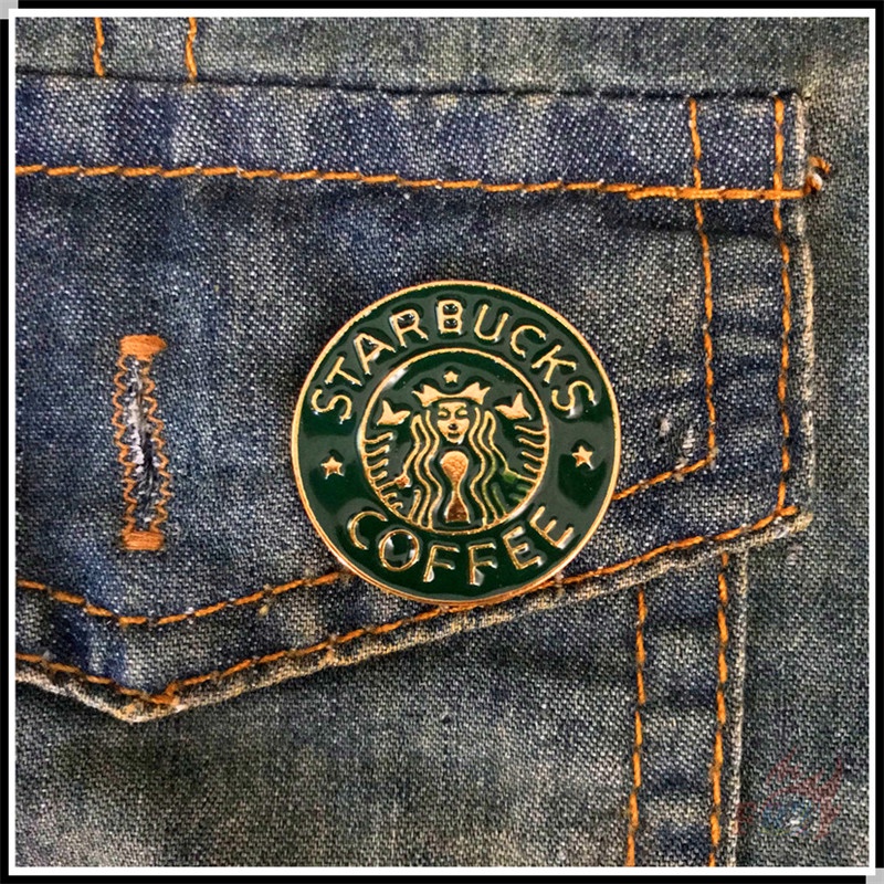Starbucks เข็มกลัดกาแฟ เข็มกลัดแฟชั่น Doodle Enamel Pins สําหรับติดกระเป๋าเป้สะพายหลัง 1 ชิ้น
