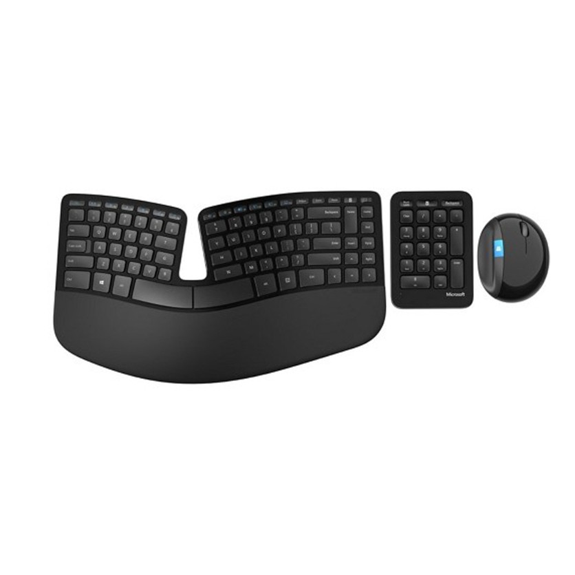 MICROSOFT KEYBOARD & MOUSE (คีย์บอร์ดและเมาส์ไร้สาย) SCULPT ERGONIMIC DESKTOP MCS-L5V-00026 aXEM