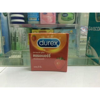 ถุงยางอนามัย Durex Strawberry