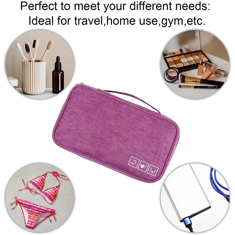 พร้อมส่ง กระเป๋าเก็บชุดชั้น กันน้ำ พับได้ สำหรับเดินทาง ตั้งแคมป์ จุเยอะ ใส่กางเกงใน ถุงเท้า - รูปที่ 6