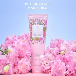 สครับผิวเกาหลี สูตรใหม่ Plu Body Scrub Pink Floral 200g.