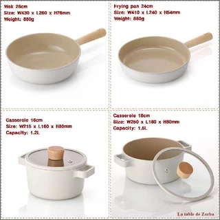 NEOFLAM FIKA Cast Aluminium IH Induction Ceramic Nonstick กระทะและกระทะ เครื่องล้างจานปลอดภัยไม่มี PFOA