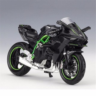 โมเดลรถมอเตอร์ไซค์  KAWASAKI NINJA  H2R ทำจากเหล็ก สัดส่วน 1:18