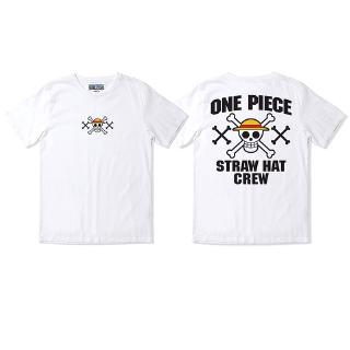 คอตต้อนคอกลมวันพีซ เสื้อยืดลายการ์ตูน ลิขสิทธิ์ One Piece T-shirt Straw Hat Crew No.112S-5XL