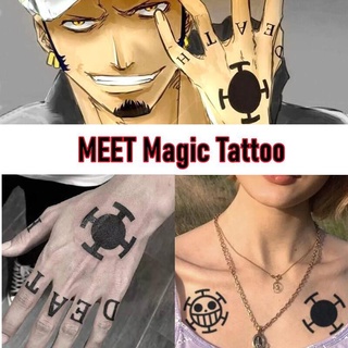 【MEET Magic Tattoo】สติกเกอร์รอยสัก One Piece Death กันน้ํา ติดทนนาน 2 สัปดาห์