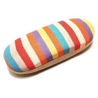 Whitelabel Glasses Case Colorful กล่องใส่แว่น หุ้มผ้าทอสีแถบ