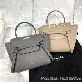 พร้อมส่ง ผ่อนได้ celine pico สีเทา/light taupe