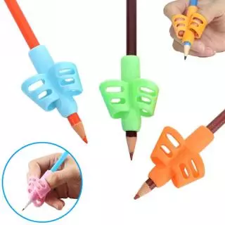 3 ชิ้น/เซ็ตเด็กเขียนดินสอซิลิโคนผู้ถือ/เด็กการเรียนรู้ Practice Aid Grip/นักเรียน Posture Correction Tool