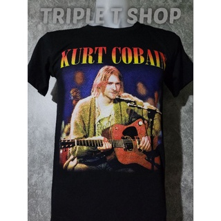 เสื้อยืดคอกลม สกรีนลายวง KURT COBAIN (รหัส 172)