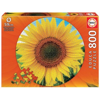 Educa - Round Shaped:Sunflower (ลักษณะเป็นรูปวงกลม) ขนาด 800 ชิ้น Made in Spain มีสินค้าที่ไทย พร้อมส่งได้ทันที