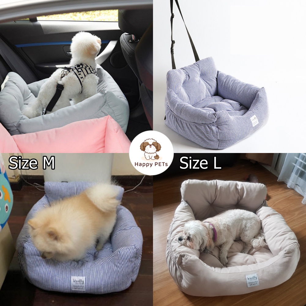 Happy PETs 🐶🚘 Pet car seat สุนัข เบาะสุนัข ที่นอนสุนัขในรถยนตร์มาพร้อมสายล็อคไม่ให้กระโดด รูปที่ 5