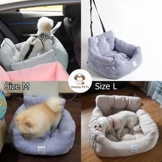 Happy PETs 🐶🚘 Pet car seat สุนัข เบาะสุนัข ที่นอนสุนัขในรถยนตร์มาพร้อมสายล็อคไม่ให้กระโดด