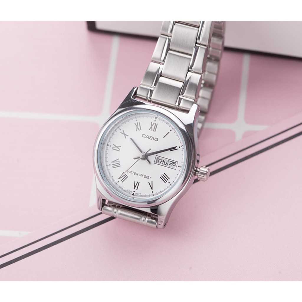 casio ของแท้ประกันศูนย์ นาฬิกาคาสิโอ ผู้หญิง รุ่น LTP-V006D LTP-V006G / SMILEYTIME ขายแต่ของแท้ ประกันศูนย์cmg/c-thong