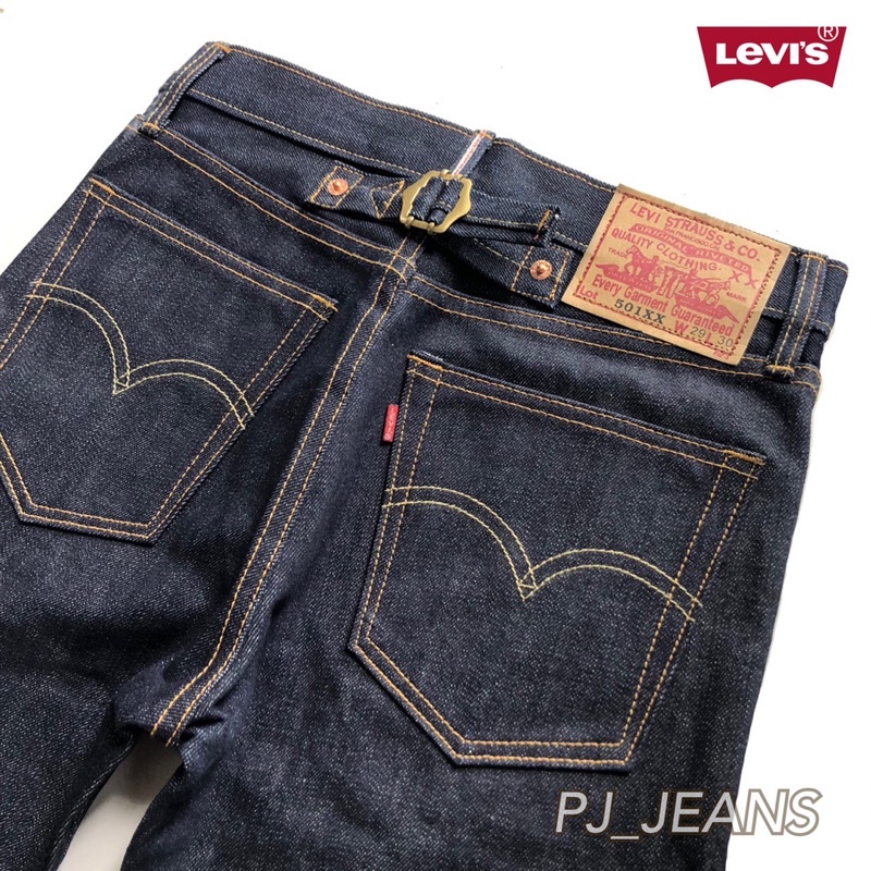 กางเกงยีนส์ Levi’s 501 ผ้าดิบ ริมแดง 16 ออนซ์ #ลีวายส์ ทรงกระบอก รุ่นเบลล์หลัง