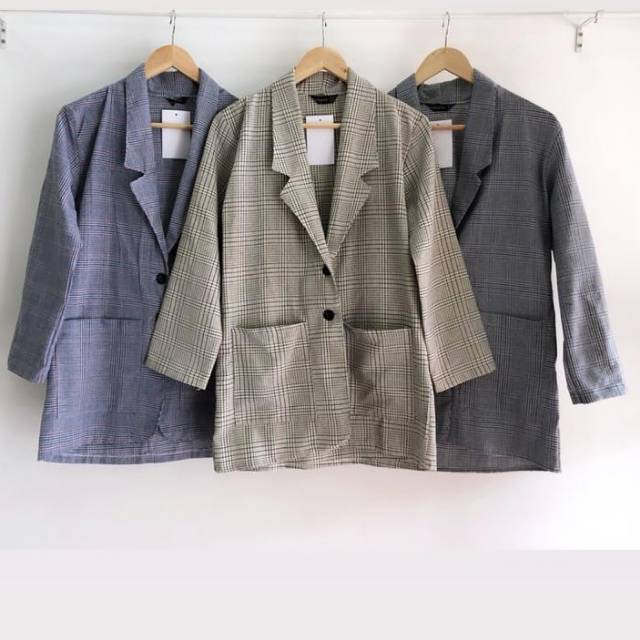 Stradivarius CHECKERED BLAZER SET / PLAID BLAZER / เบลเซอร์ผู้หญิง / เบลเซอร์ชุด