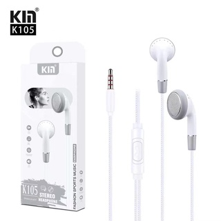 หูฟัง Kim  ของแท้ 100% รุ่น K-105 หูฟังสมอล์ทอล์ค  Headphone for IOS/Andriod เสียงดีมาก bestbosss