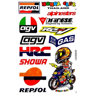 สติกเกอร์แต่งรถมอเตอร์ไซค์ AGV Repsol บิ๊กไบค์ รถยนต์ ลายสุดฮิต สติกเกอร์แต่งรถ Racing-SE2