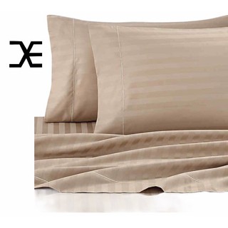 SET 2-IN-1 เซ็ตผ้าปูที่นอน ลายริ้ว 250 เส้นด้าย 14 สี (1 ผ้าปู + 2 ปลอกหมอน) Bed Sheet 2-IN-1 Set 250T Stripe 14 Colors