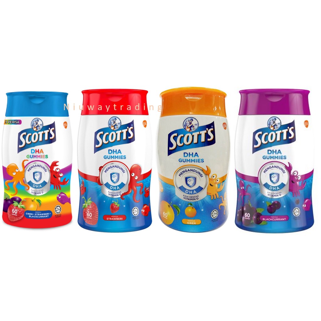 Scott's DHA gummies  strawberry & Oren (60s × 2bottles)