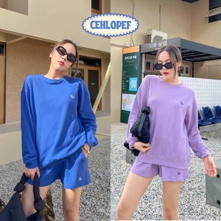 💙💜 Coodi Set 💜💙 ชุดเข้าเซ็ท เสื้อ+กางเกง ชุดเซ็ทแขนยาวขาสั้น ชุดเซ็ททรงสปอร์ต