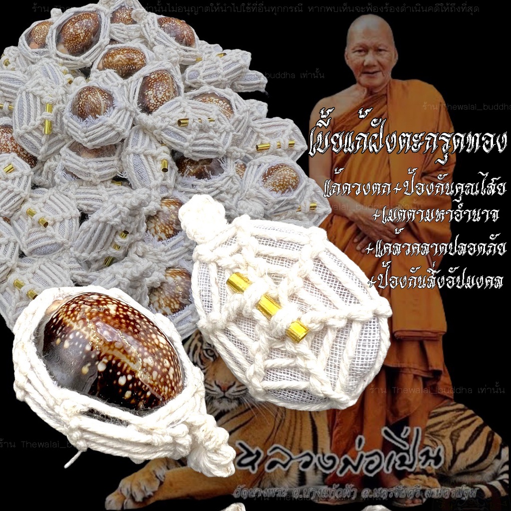 เบี้ยแก้ของแท้ หลวงพ่อเปิ่น วัดบางพระป้องกันคุณไสยสิ่งอัปมงคลทั้งปวง เบี้ยแก้ฝังตะกรุดทองเรียกทรัพย์ ค้าขายโชคลาภดีมากๆ