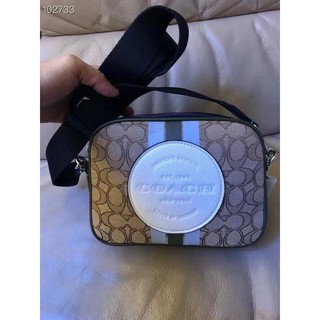 Coach  DEMPSEY CAMERA BAG IN SIGNATURE JACQUARD WITH STRIPE AND COACH PATCH (COACH 1912)