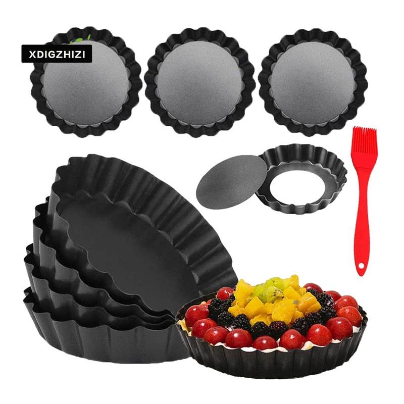 Individual Loose Pack 11-Inch Nonstick Quiche Pan Tart Pie Pan