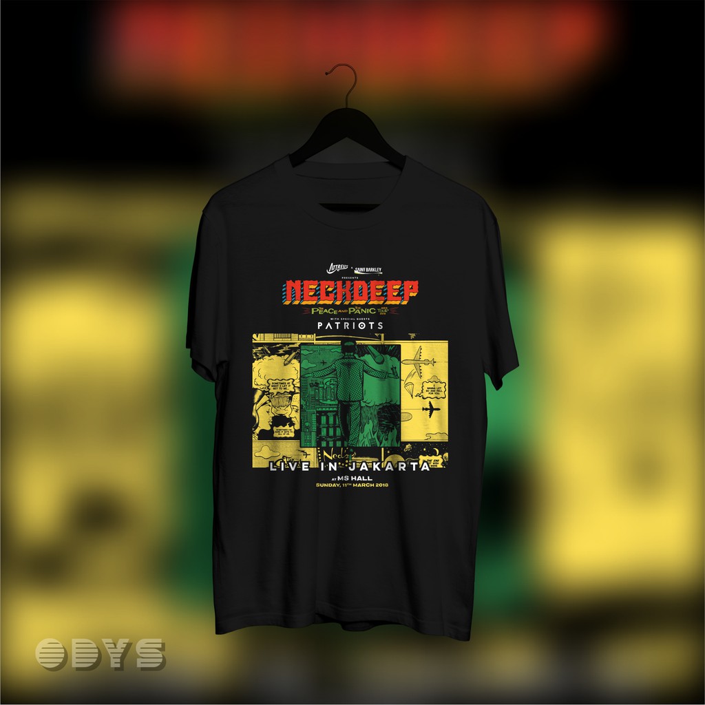 เสื้อยืด Neckdeep - Patriots - เครื่องแต่งกายจากอเมริกาดั้งเดิม