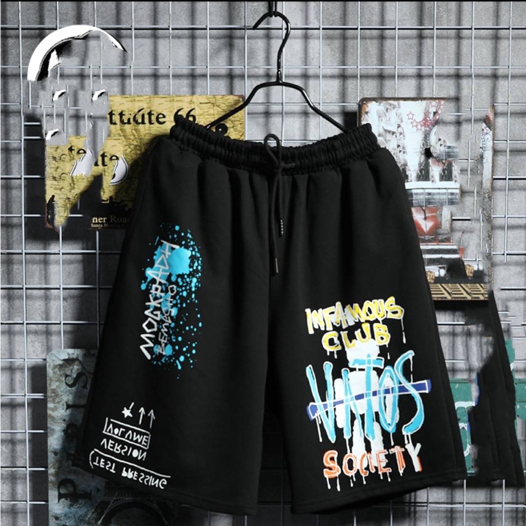 #กางเกงขาสั้นผู้ชาย+ผ้ายืดตัวใหญ่ดีใส่เทียวใส่ออกกำลังกายใด้มีกระเป๋าข้าง2ใบลายสกรีนผ้ายืดดีผ้าวอร์มใส่สบาย=226