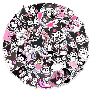 ชุดสติ๊กเกอร์ Kuromi การ์ตูนกราฟฟิตีกันน้ำ, 50 แผ่น/ชุด
