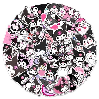 สติกเกอร์ Pvc กันน้ํา ลายการ์ตูน Kuromi Sanrio น่ารัก 50 ชิ้น