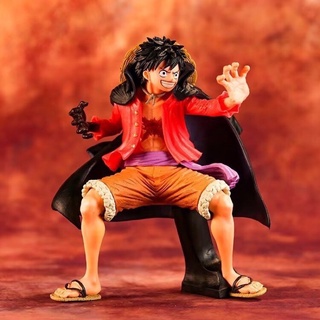 One Piece Monkey D Luffy Figure Ghost Island Battle Suit PVC Figure 18 cm