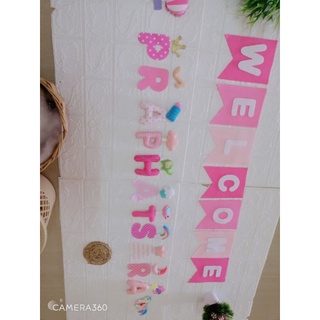 Banner ป้ายชื่อตัวอักษรละ 35฿ตกแต่งเริ่มต้นตัวละ5บาท 40฿