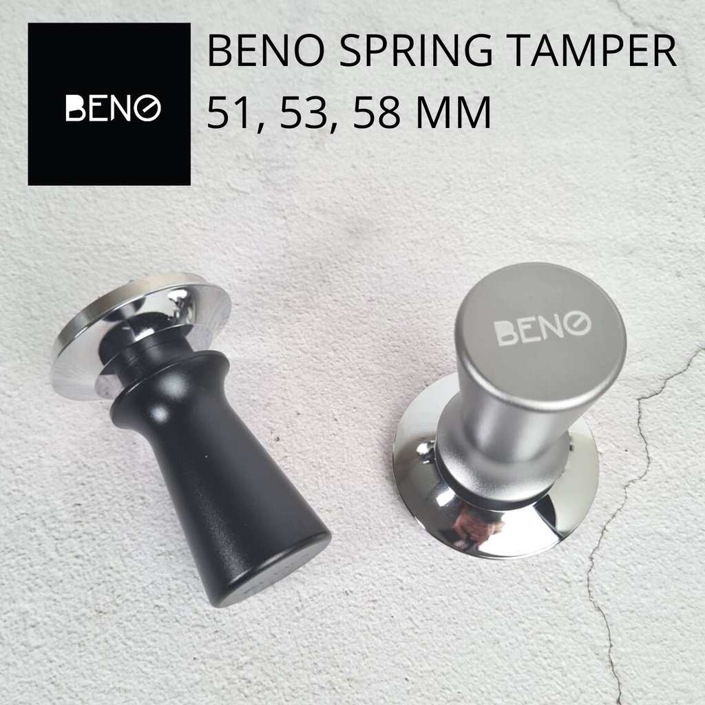 BENO Constant Press Tamper เเทมเปอร์ ที่กดกาแฟ แบบสปริง ขนาด 51 53 และ 58 มิล หน้าเรียบ สำหรับกดเพื่ออัดผงกาแฟ