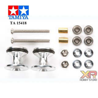 [Tamiya] Double Aluminum Roller w/Rubber Rings (13-12mm) (TA 15418)