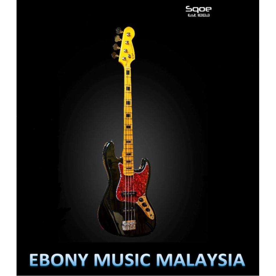 Sqoe JB300 Jazz Bass 4Strings สีดํา