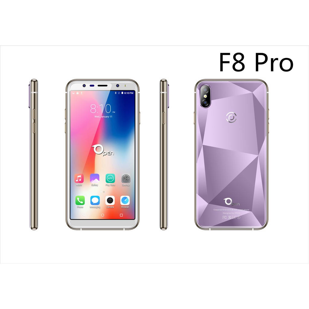 มือถือ ร้อนขายเปิด F8 Pro 5.5 นิ้ว HD หน้าจอขนาดใหญ่โทรศัพท์มือถือ 1 กิกะไบต์ 16 กิกะไบต์ Android 8.1 มาร์ทโฟน