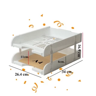 ถาด A4 แบบมีขาต่อ(อยู่ที่ถาด) สีขาว K 616
