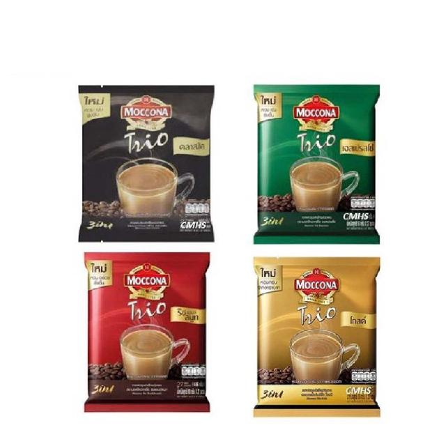 กาแฟ 3in1 มอคโคน่าทรีโอเอสเปรสโซ่ กาแฟปรุงสำเร็จชนิดผง 18 กรัม แพค 24 ซอง Moccona Trio Espresso 3in1