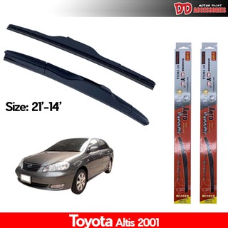 ที่ปัดน้ำฝน ใบปัดน้ำฝน ซิลิโคน ตรงรุ่น Toyota Altis 2001-2007 ไซส์ 21-14 ยี่ห้อ Diamond กล่องแดง