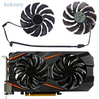 Kok พัดลมระบายความร้อน 1/2 ชิ้น 88 มม. T129215Su 4Pin สําหรับการ์ดกราฟฟิค Gigabyte Geforce Gtx1060 1650 1070 Gtx 1050Ti Gtx 960 Rx570 Rx470