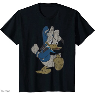 เสื้อยืดผู้ เสื้อยืดคอกลม แขนสั้น ผ้าฝ้าย พิมพ์ลาย Donald Duck สไตล์วินเทจ เหมาะกับฤดูร้อน สําหรับผู้ชาย S-5XL