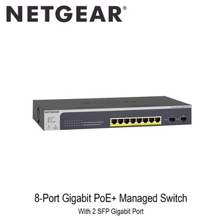 Netgear (GS510TPP) 8-Port 10/100/1000 PoE+ Smart Switch with 2 Gigabit SFP Ports ประกันศูนย์ไทย