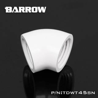 Barrow 45°Adapter (Female to Felame) white  (ข้องอ 45°ชุดน้ำคอมพิวเตอร์ จัดส่งในไทย รับประกัน 1 ปี)