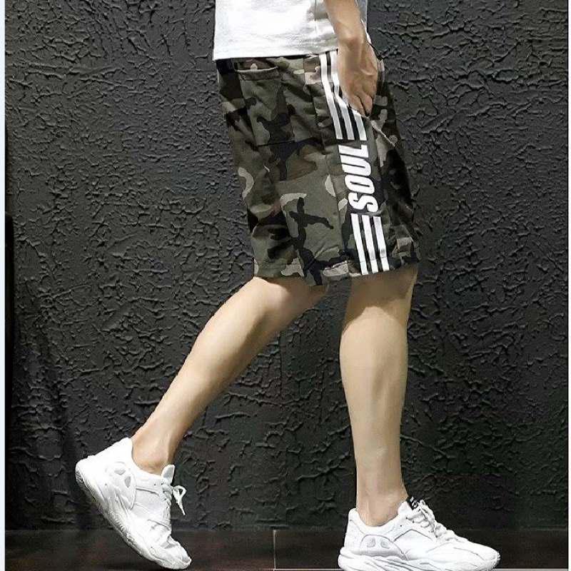 Hot กางเกงขาสั้นผู้ชาย ทรงหลวม แฟชั่น