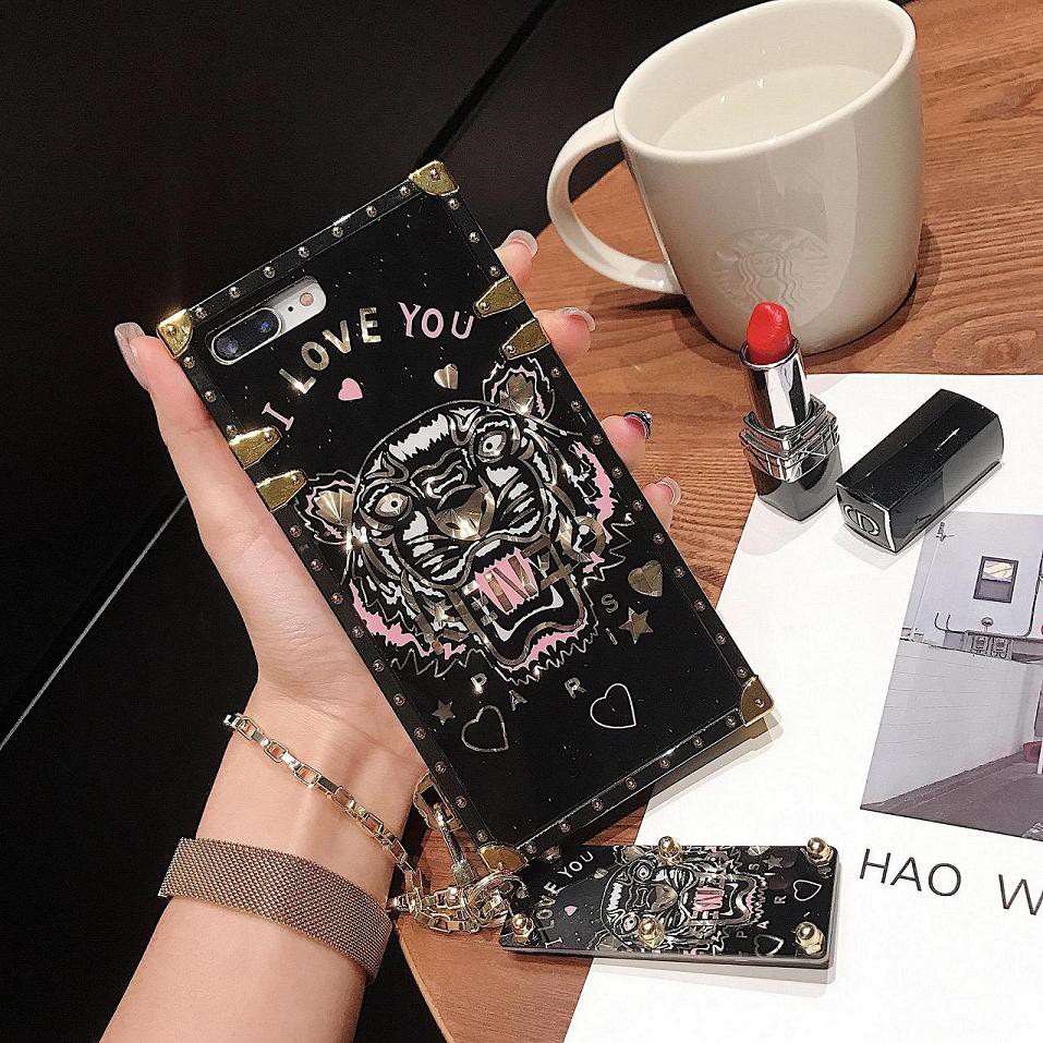 Casing For iPhone 13 12 Mini 6 6S 7 8 Plus X XS XR 16 14 15 11 Pro Max Fashion Brand Tiger Square Phone Case