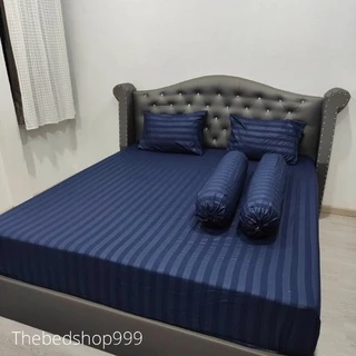 ผ้าปูที่นอนลายริ้ว5 ฟุต 6 ฟุต 5ชิ้นเกรดโรงแรม