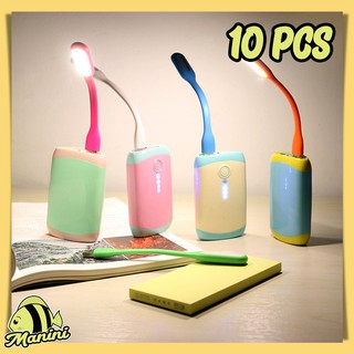 MANINI (10 ชิ้น/แพ็ค) หลอดไฟ หลอดไฟ LED USB 5V แบบพกพา LED Portable Lamp