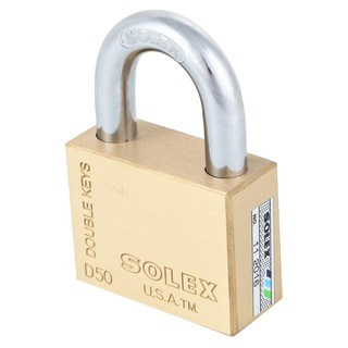 กุญแจลูกปืน SOLEX D50 50 มม. สีทอง PADLOCK SINGLE SOLEX D50 50MM GOLD