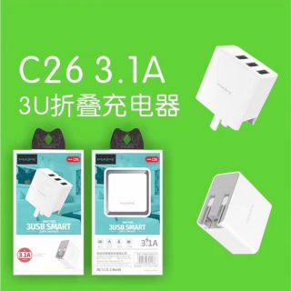 หัวชาร์จ Adepter maimi C26 3.1a 3USB ใช้ได้ทุกรุ่น